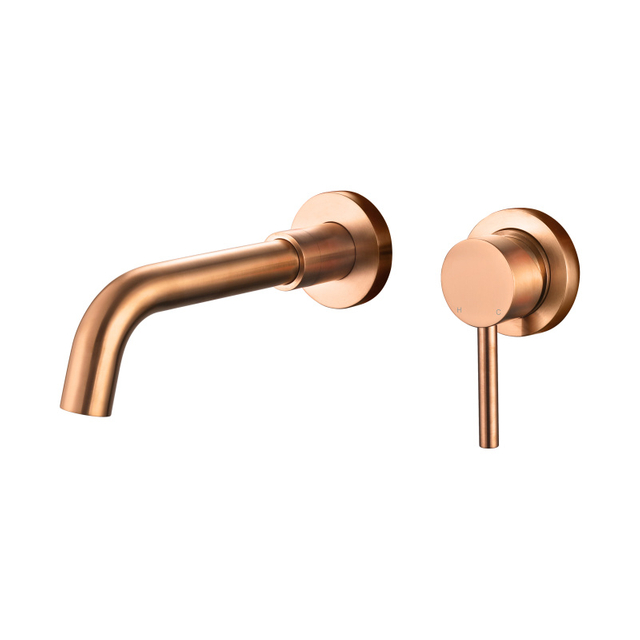 Luxury 304 Stainless Steel Rose Gold Wall Mount Bathroom Sink Faucet