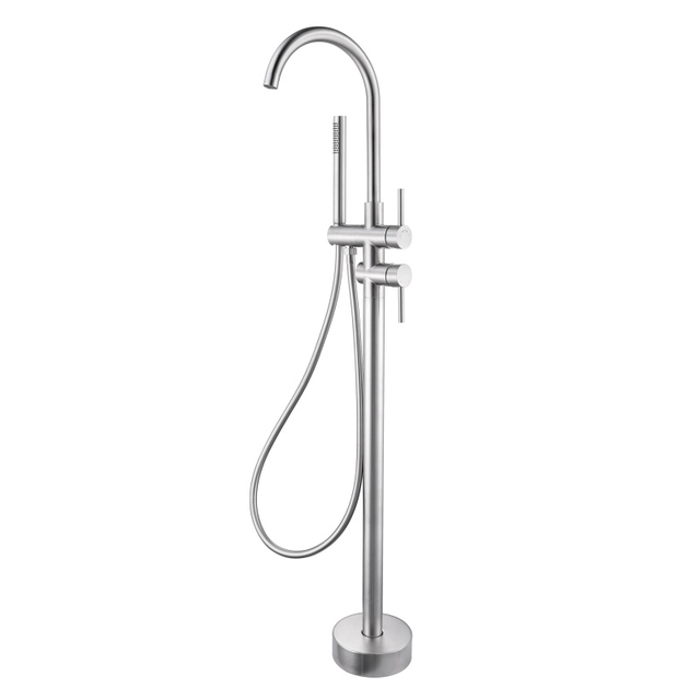 CUPC High Quality Modern Fashion 304 Stainless Steel Hot And Cold Mixed Multi-functional Bathroom Floor Shower Free Standing Bathtub Faucet