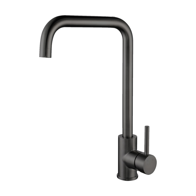 304 Stainless Steel Gun Black Single Hole Kitchen Sink Faucet