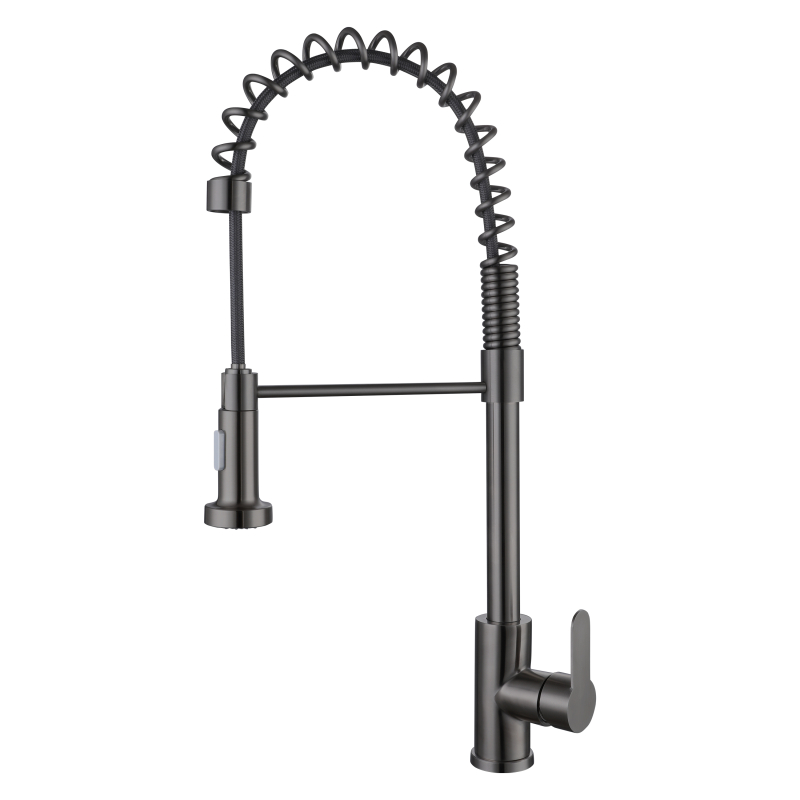 304 stainless steel Pull out kitchen mixer faucet