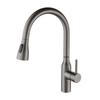 304 Stainless Steel Gun Grey Touch Sensor Pull Out Kitchen Sink Faucet