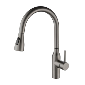 304 Stainless Steel Gun Grey Touch Sensor Pull Out Kitchen Sink Faucet