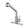 Modern brushed nickel Single Handle Single Hole Pull Out Kitchen Faucet