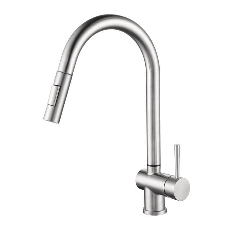 304 stainless steel brushed Touch sensor Pull out kitchen mixer faucet