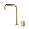 304 Stainless Steel Brushed Gold Separate Handle Bathroom Sink Faucets