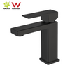 CUPC Certified High Quality 304 Stainless Steel Brushed Square Single Handle Bathroom Basin Faucet