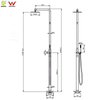 316L Stainless Steel Outdoor Shower System Freestanding Saltwater Resistant Design for Pool Beach