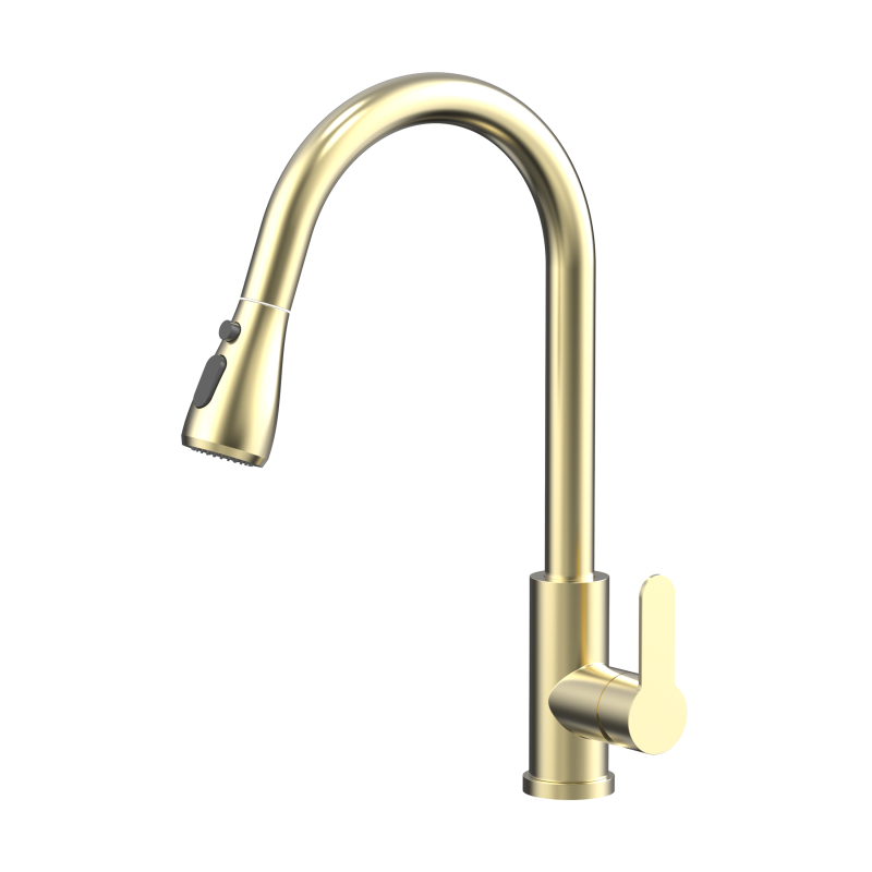 304 stainless steel Pull out kitchen mixer faucet