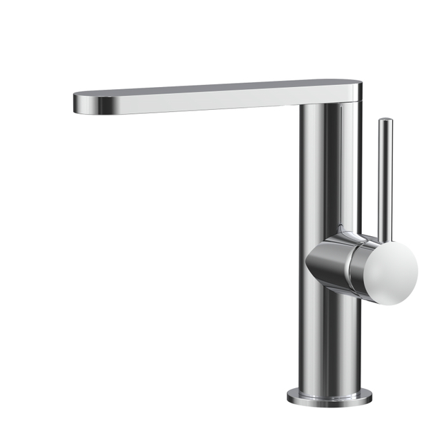Modern 304 Stainless Steel Chrome Bathroom 360 Degree Rotating Basin Faucets