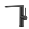 Modern 304 Stainless Steel Matte Black Bathroom 360 Degree Rotating Basin Faucets