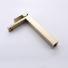 CUPC Certified High Quality Square 304 Stainless Steel Brushed Gold Bathroom Basin Tall Waist Faucet