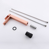 CUPC Certified High Quality Square 304 Stainless Steel Copper Rose Gold Bathroom Basin Tall Waist Faucet