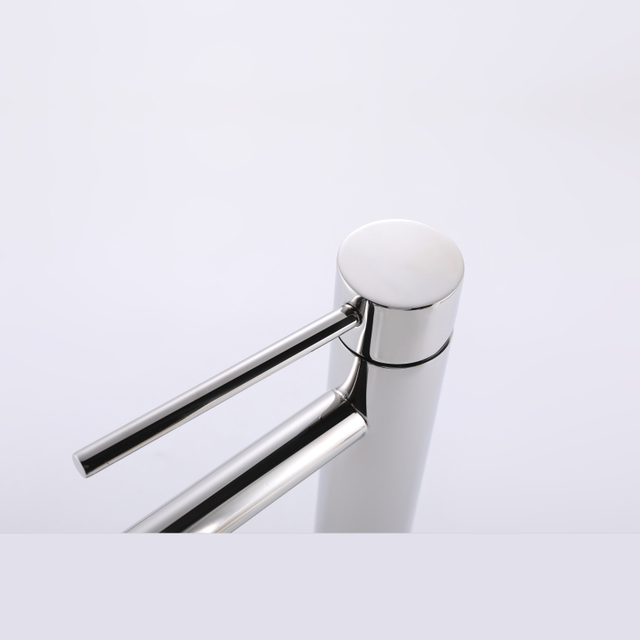 CUPC Certified High Quality 304 Stainless Steel Chrome Bathroom Basin Tall Waist Faucets