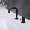 304 Stainless Steel Matte Black Separate Handle Bathroom Basin Faucets