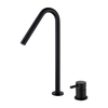 Modern 304 Stainless Steel Matte Black Two Hole Separate Handle Bathroom Basin Faucet