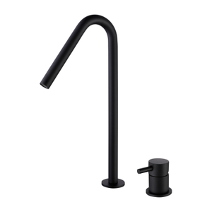 Modern 304 Stainless Steel Matte Black Two Hole Separate Handle Bathroom Basin Faucet