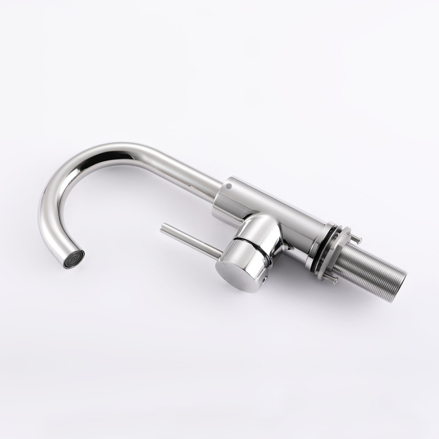 304 Stainless Steel Chrome Bathroom Small Three-way Basin Faucet