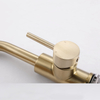 304 Stainless Steel Brushed Gold Bathroom Small Three-way Basin Faucet