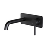 Modern 304 Stainless Steel Matte Black Wall Mount Single Handle Bathroom Sink Faucet
