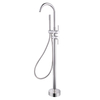 CUPC High Quality 304 Stainless Steel Hot And Cold Mixed Multi-functional Chrome Bathroom Floor Shower Free Standing Bathtub Faucet