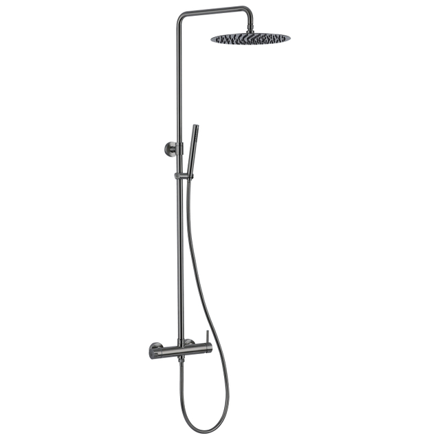 Modern 304 Stainless Steel Gun Grey Bathroom Shower Set