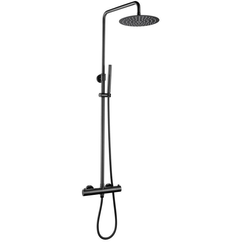 304 stainless steel gun black Bathroom Thermostatic Shower mixer