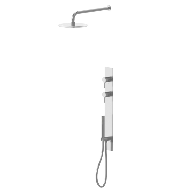 304 Stainless Steel Brushed Nickel Bathroom Concealed Rainfall Shower Faucet Set