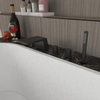 2 Handle Deck Mount Bathtub Waterfall Faucet with Hand Shower