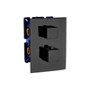 304 Stainless Steel Black Square Bathroom Thermostatic Hand Held Shower Set 