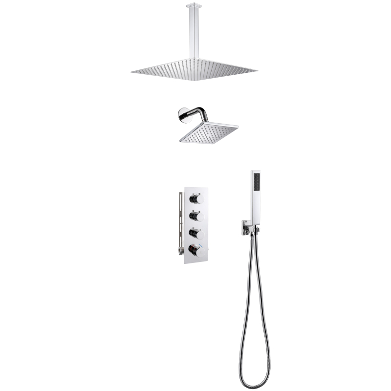 304 stainless steel gun grey Bathroom Thermostatic Shower mixer