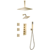 Modern gold Bathroom 4-function Concealed Thermostatic Shower Mixer Set