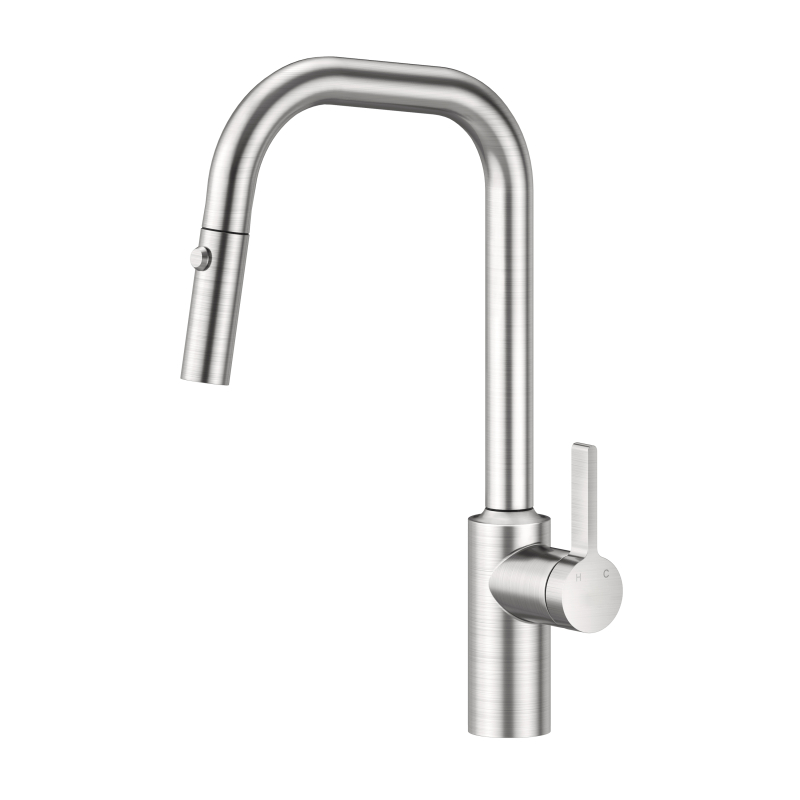 304 stainless steel Pull out kitchen mixer faucet