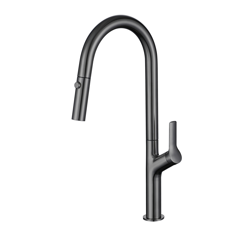 304 stainless steel Pull out kitchen mixer faucet