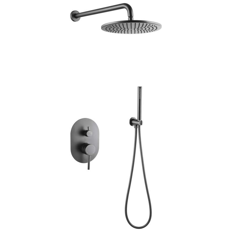 304 stainless steel gun grey Concealed Shower Set