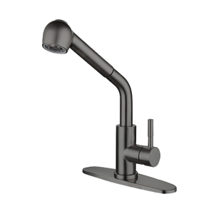 Modern Unique Gun Grey Single Handle Ycfaucet Single Hole Pull Out Kitchen Faucet