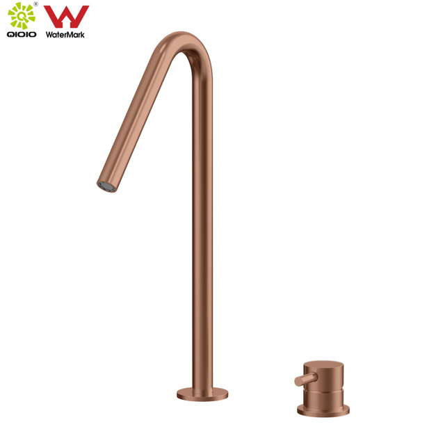 Modern 304 Stainless Steel Brushed Nickel Two Hole Separate Handle Bathroom Basin Faucet