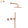 In-Wall Concealed Shower System | Dual Function Rainfall Shower Head & Handheld Spray Bath Faucet