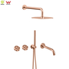 Concealed Shower System | Wall Mounted Rainfall & Handheld Shower Mixer Set with Progressive Control