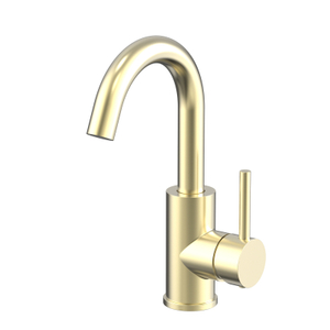 304 Stainless Steel Brushed Gold Bathroom Small Three-way Basin Faucet