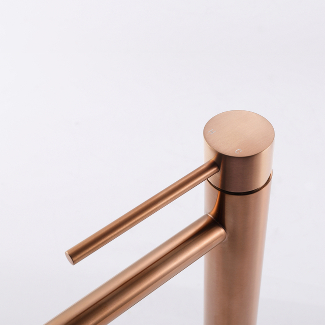 CUPC Certified High Quality 304 Stainless Steel Rose Gold Bathroom Basin Tall Waist Faucets