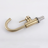 304 Stainless Steel Brushed Gold Bathroom Small Three-way Basin Faucet