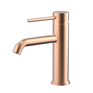 CUPC Certified High Quality 304 Stainless Steel Copper Rose Gold Bathroom Single Handle Basin Faucet