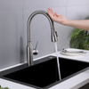 304 Stainless Steel Gun Black Touch Sensor Pull Out Kitchen Sink Faucet