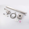 CUPC High Quality Square Stainless Steel Brushed Multi-functional Bathroom Floor Shower Free Standing Bathtub Faucets 