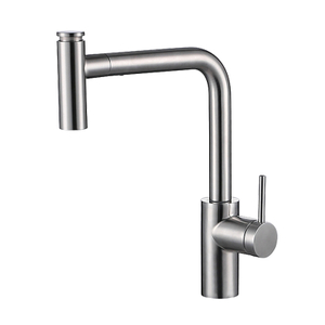 high end 304 Stainless Steel ycfaucet brushed nickel pull down kitchen faucet