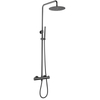 Modern 304 Stainless Steel Gun Grey Bathroom Thermostatic Shower Mixer Set