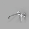 304 Stainless Steel Brushed Nickel Single Hole Wall Mount Bathroom Vessel Sink Faucets