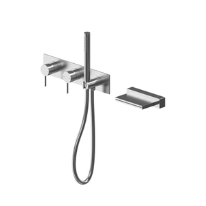 304 Stainless Steel Brushed Nickel Bathroom in Wall Concealed Tub Shower Faucet Set