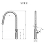 Designer 304 Stainless Steel Kitchen Faucet with Pull Down Sprayer