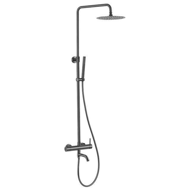 304 Stainless Steel Gun Grey Bathroom 3-function Shower Mixer Set